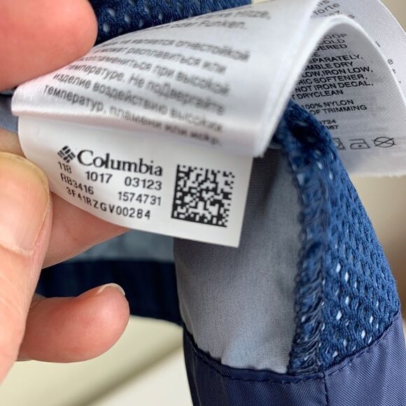 Columbia Blue and Orange Kids Glennaker Windbreaker Sz S EUC - Picture 11 of 11